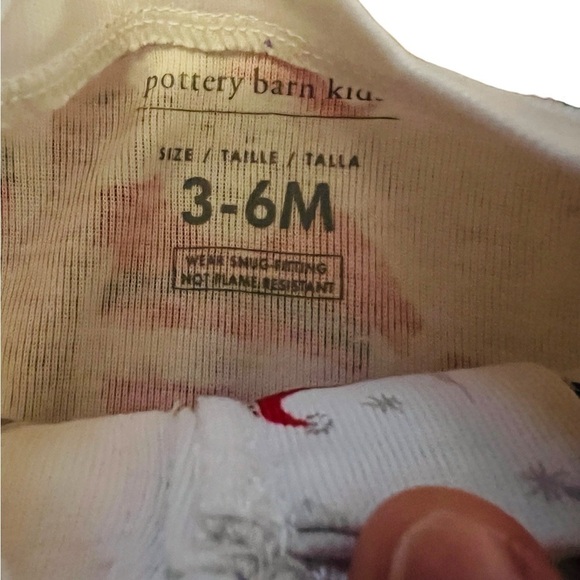 POTTERY BARN HOLIDAY HERITAGE SANTA ORGANIC NURSERY PAJAMA ONSIE SIZE 3-6M NWT - Picture 3 of 8